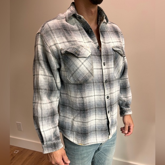 Vintage 90s Dual Control Heavyweight Flannel Men’s Shirt - Size medium - Picture 2 of 5